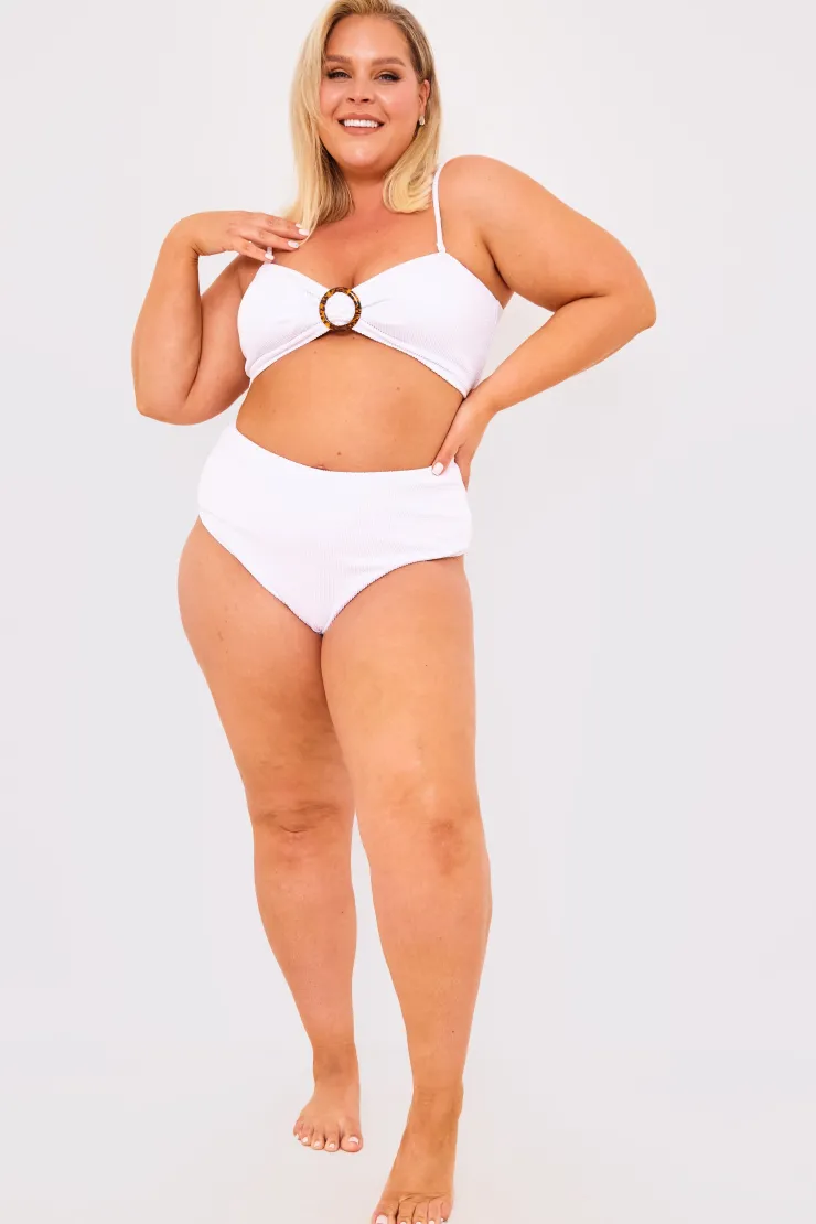 Discount Billie Faiers Controlled Textured Crinkle High Waisted Bikini Bottoms
