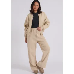 Clearance Urban Bliss Cream Bomber and Wide Leg Jogger Set