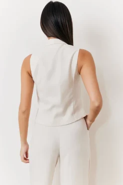 Clearance In The Style Tux Waistcoat Cream
