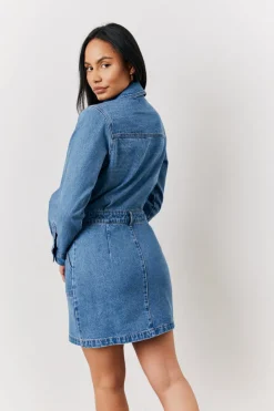 Outlet In The Style Mini Dress Denim