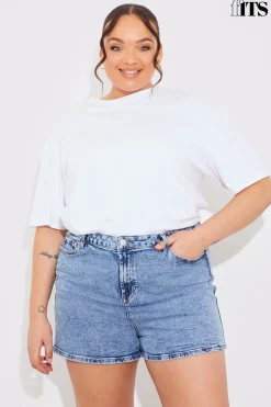 Clearance Fits Denim Mom Short