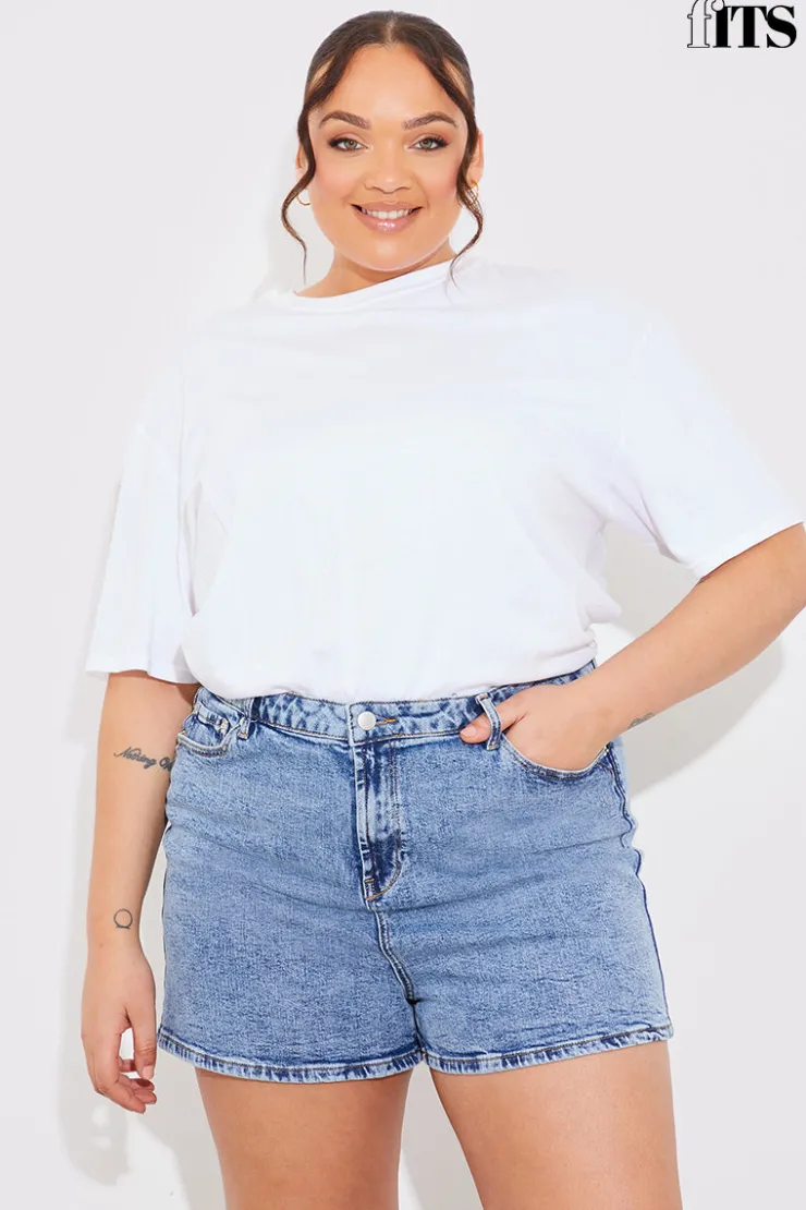 Clearance Fits Denim Mom Short