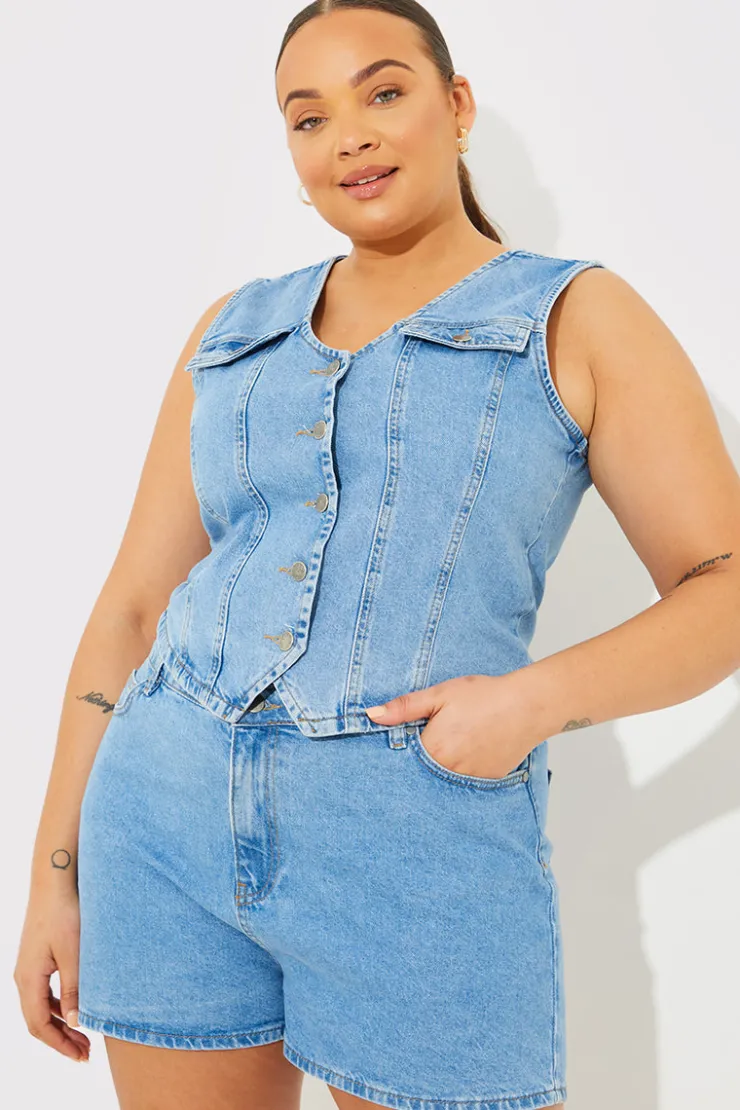 Clearance In the Style Denim Shorts Blue