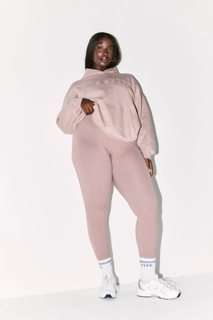 Fits Distressed Hoodie Mauve