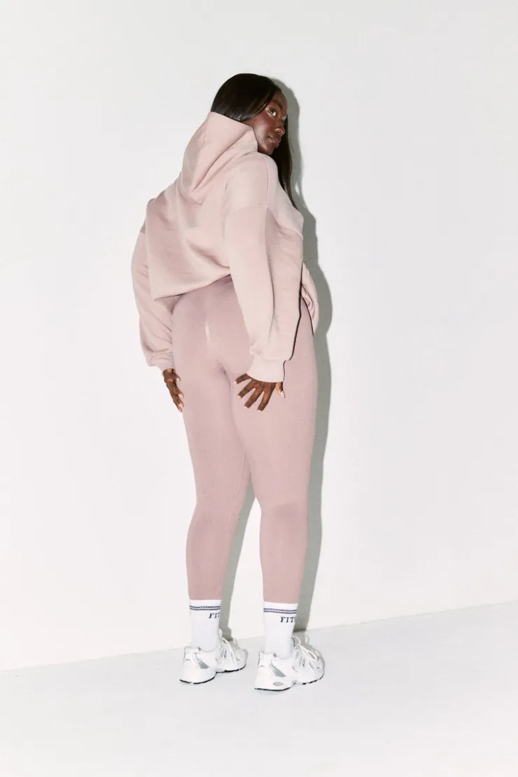 Fits Distressed Hoodie Mauve
