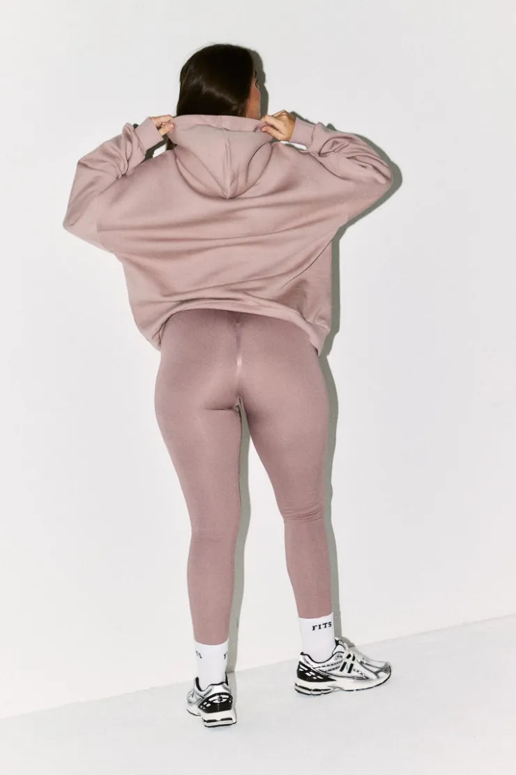 Fits Distressed Hoodie Mauve