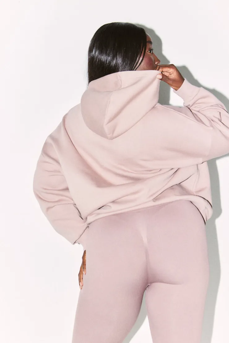 Fits Distressed Hoodie Mauve