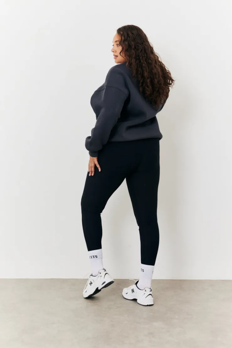 Clearance Fits Distressed Oversized Sweater Charcoal