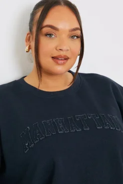 Clearance In the Style Embroidered Distressed Oversized Sweatshirt Charcoal