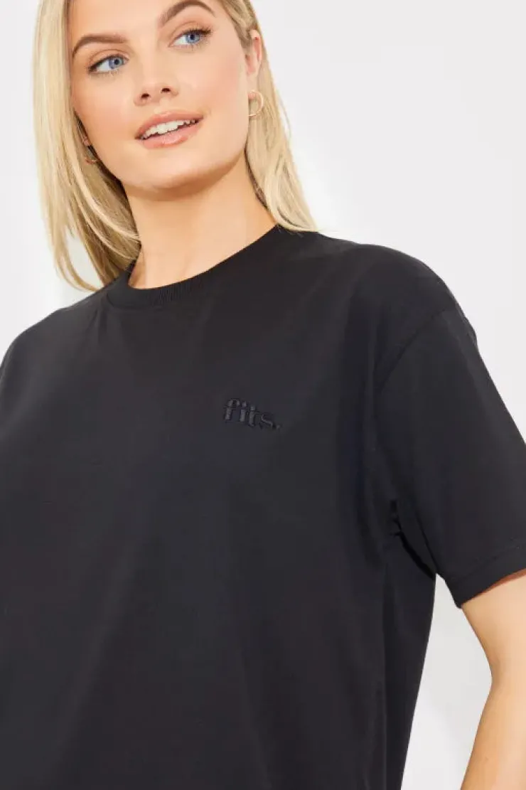 Discount Fits Embroidered Jersey Crew Neck T-Shirt