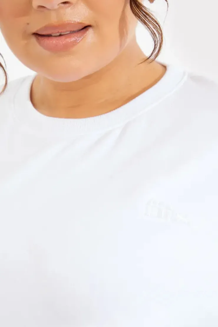 Discount Fits Embroidered Jersey Crew Neck T-Shirt
