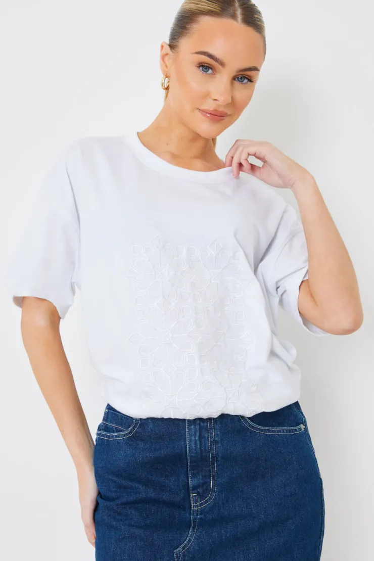 Best In the Style Emroidered T-Shirt White