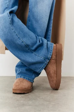 Best In The Style Faux Fur Ankle Boot Taupe
