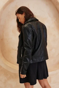 Best In the Style Faux Leather Biker Jacket