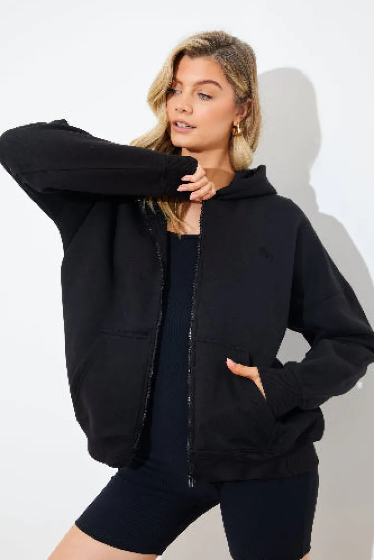 Sale In the Style FITS EMBROIDED ZIP UP JERSEY JACKET