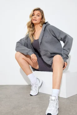 Sale In the Style FITS EMBROIDED ZIP UP JERSEY JACKET