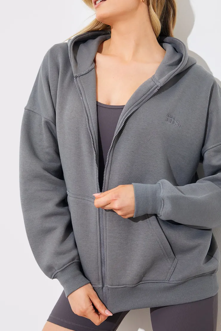 Sale In the Style FITS EMBROIDED ZIP UP JERSEY JACKET