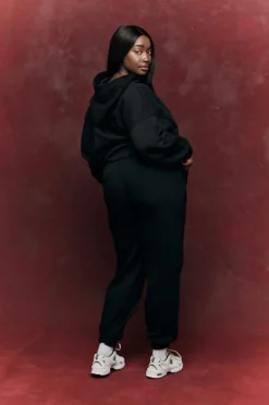 Best Fits Embroidered Co-Ord Joggers Black