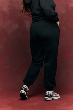 Best Fits Embroidered Co-Ord Joggers Black