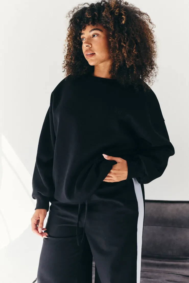 Discount Fits Tonal Embroidered Sweatshirt Black