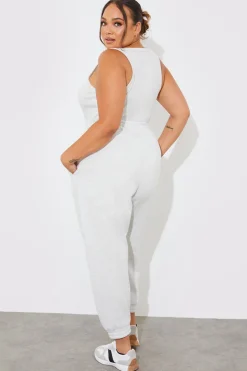 New Fits Fleeceback Cuff Oversized Joggers Grey