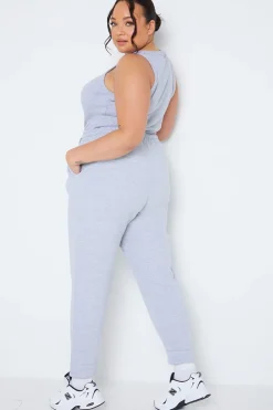Sale In The Style Fleeceback Cuff Oversized Jogger Grey