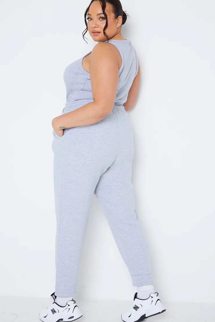 Sale In The Style Fleeceback Cuff Oversized Jogger Grey