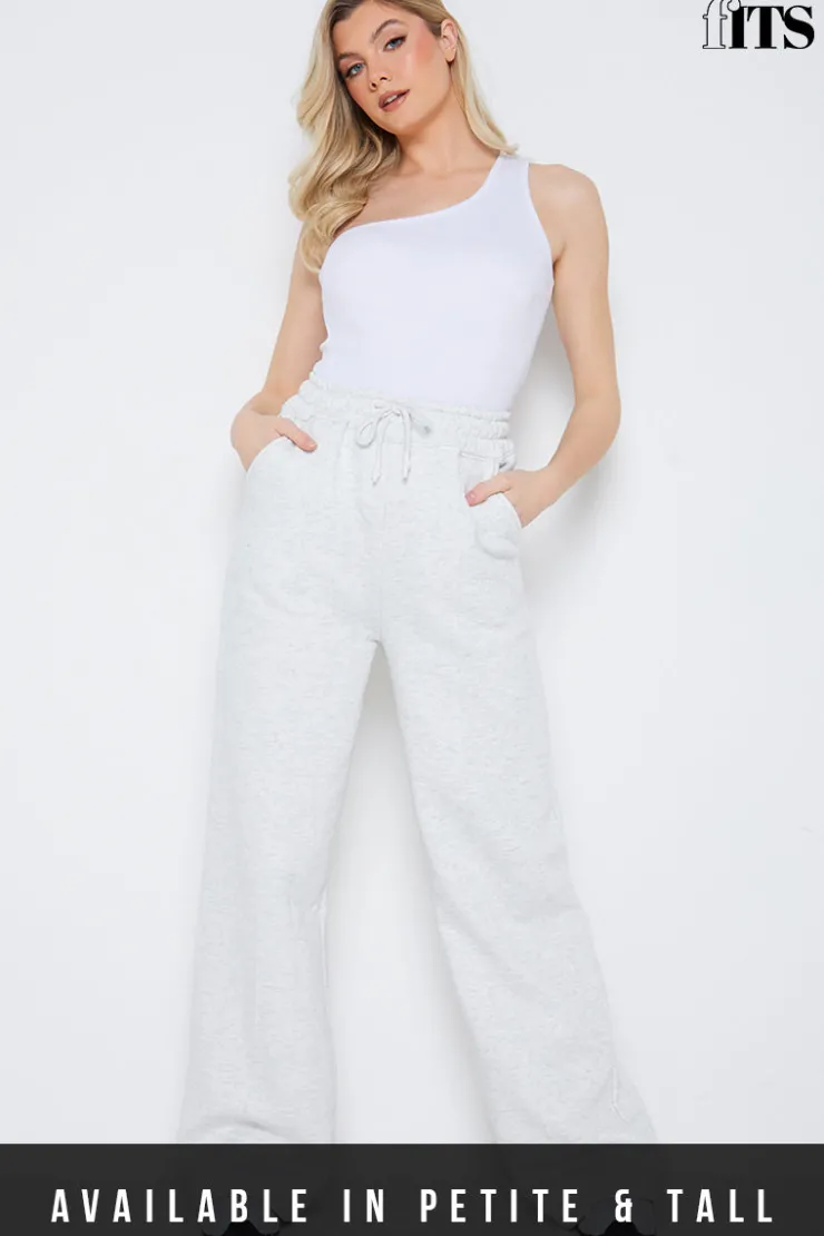 Clearance Fits Fleeceback Straight Leg Jogger Grey