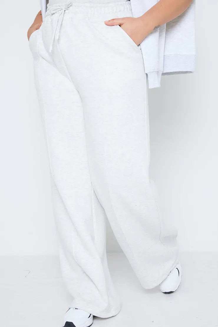 Clearance Fits Fleeceback Straight Leg Jogger Grey