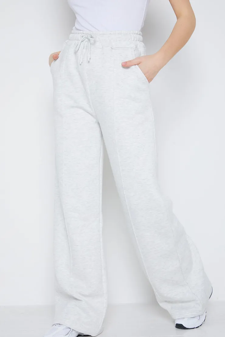 Clearance Fits Fleeceback Straight Leg Jogger Grey