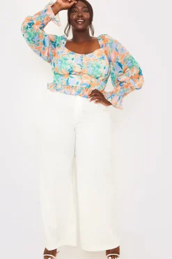 Clearance In the Style Floral Milkmaid Blouse Multi