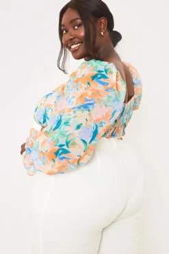 Clearance In the Style Floral Milkmaid Blouse Multi