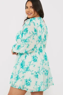 Hot In The Style Floral Playsuit GREEN