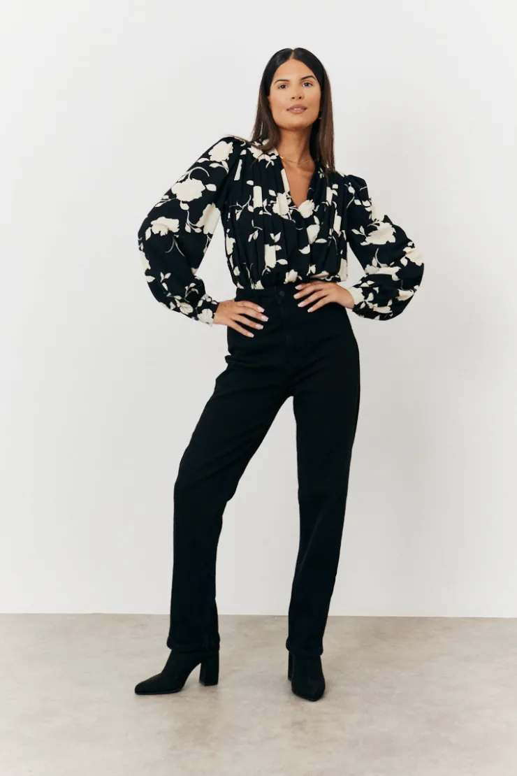 Hot In The Style Floral Wrap Bodysuit Print