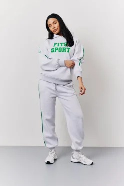 Sale Fits Marl Sport Bubble Print Co-Ord Hoodie Grey