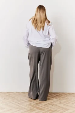 Clearance In The Style Waistband Detail Tailored Trouser Grey