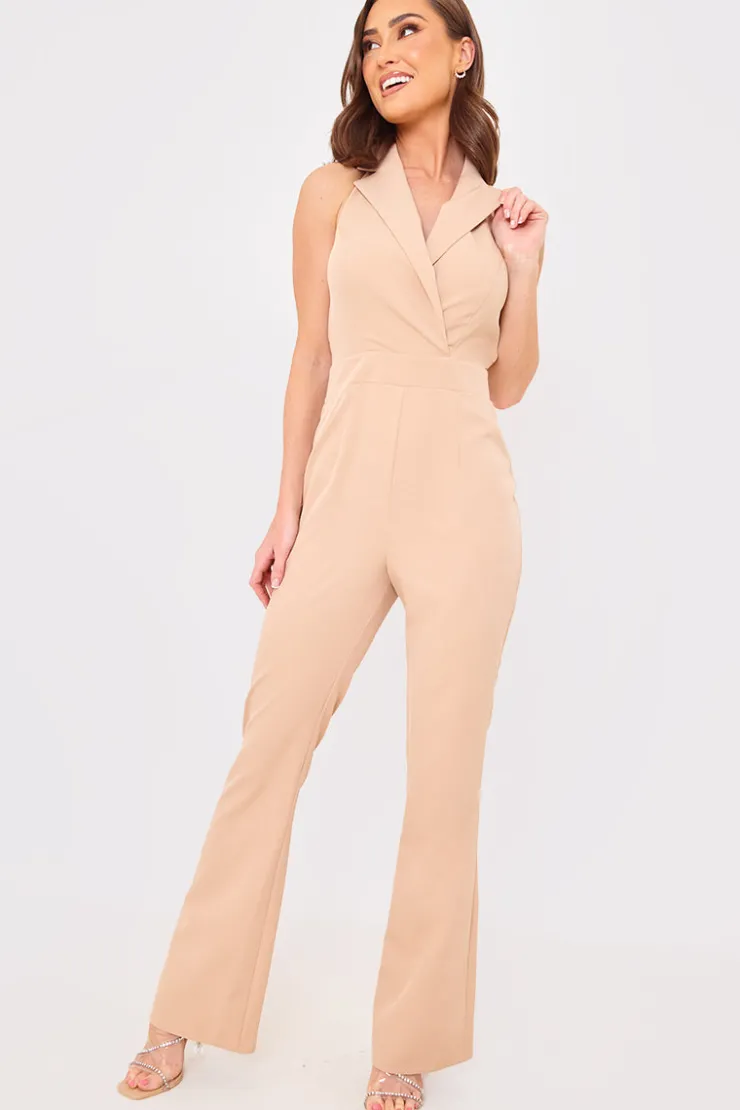 New Court By A Feather Halterneck Tailored Jumpsuit Black