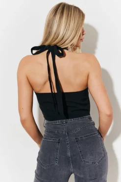 Online In The Style Halterneck Waistcoat Black