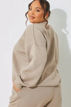 Online In the Style Health and Lifestyle' Oversized Sweater Sand