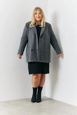 New In the Style Heathman Blazer Coat Grey
