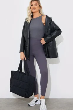 Hot Fits High Waisted Sculpt and Control Ribbed Leggings