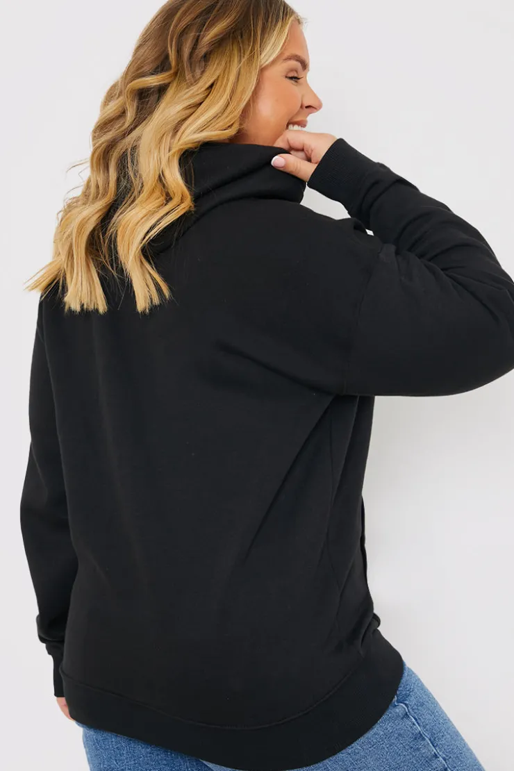 Clearance In The Style I am a Woman. What's your superpower?' Slogan Hoodie Black