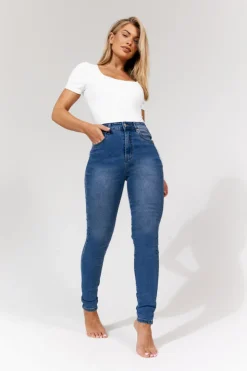 Online In The Style Isobelle Skinny Jean Midblue