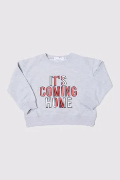 Best In The Style It's Coming Home Slogan Unisex Sweater Grey