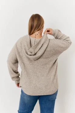 Online In the Style Knitted Hoodie Oatmeal