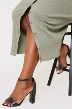 Sale In The Style Leather Look Barely There Heels
