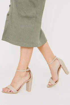 Sale In The Style Leather Look Barely There Heels