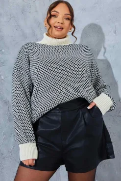 Clearance In the Style Leather Look High Waisted Boxy Shorts