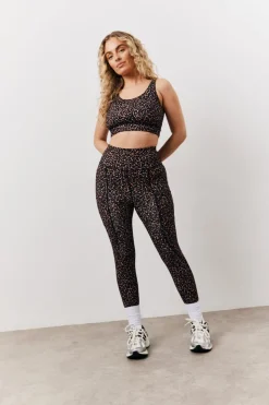 Best In The Style Leopard Print High Waisted Co-Ord Leggings Multi
