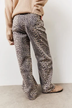 Online In The Style Leopard Straight Leg Jeans Animal print